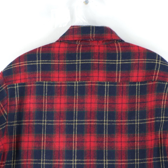 Vintage 90s Quilt Lined Wool Flannel Shirt Jacket - Picture 7 of 8